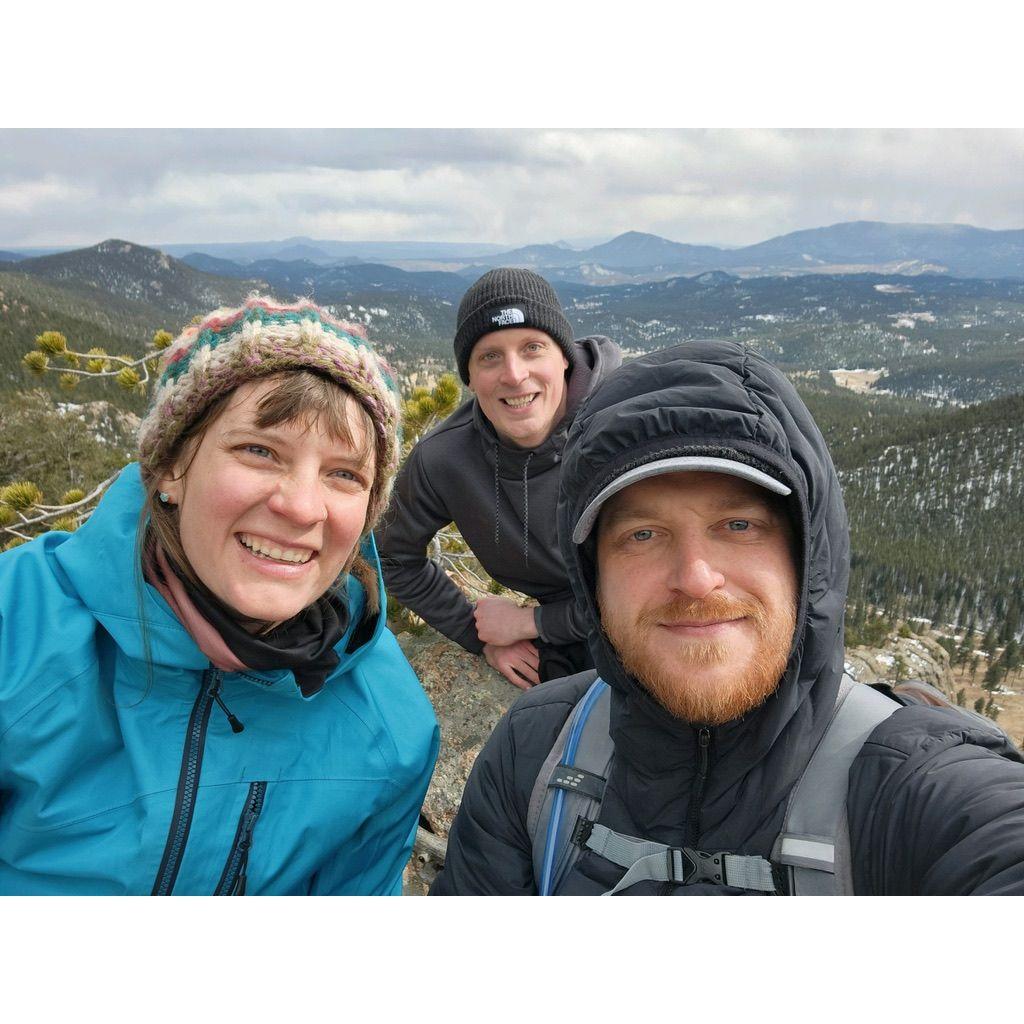 Todd became fast friend's with Cassie's brother, Jon. The three of us love hiking, skiing, and watching movies together!