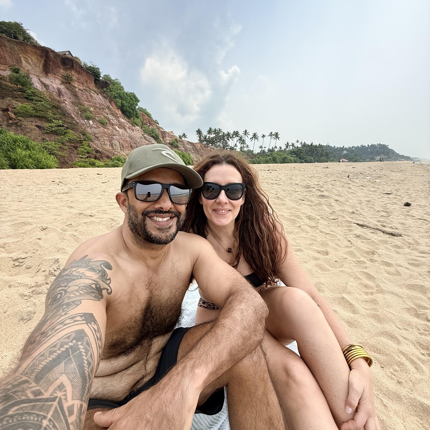 Our favorite place, Varkala Beach.