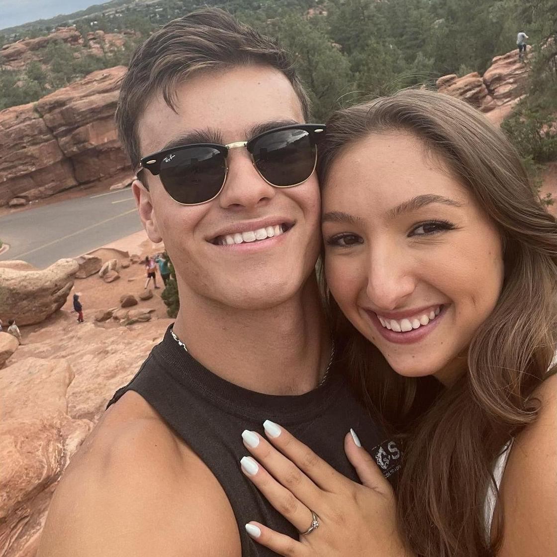 Our 1 year anniversary when Rocco gave me a family heirloom, a promise ring at Garden of the Gods.