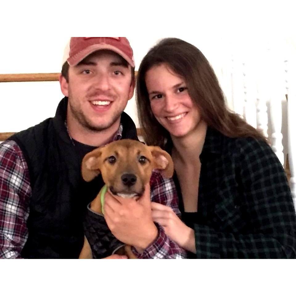 We adopt Bailey <3 Our first family photo.