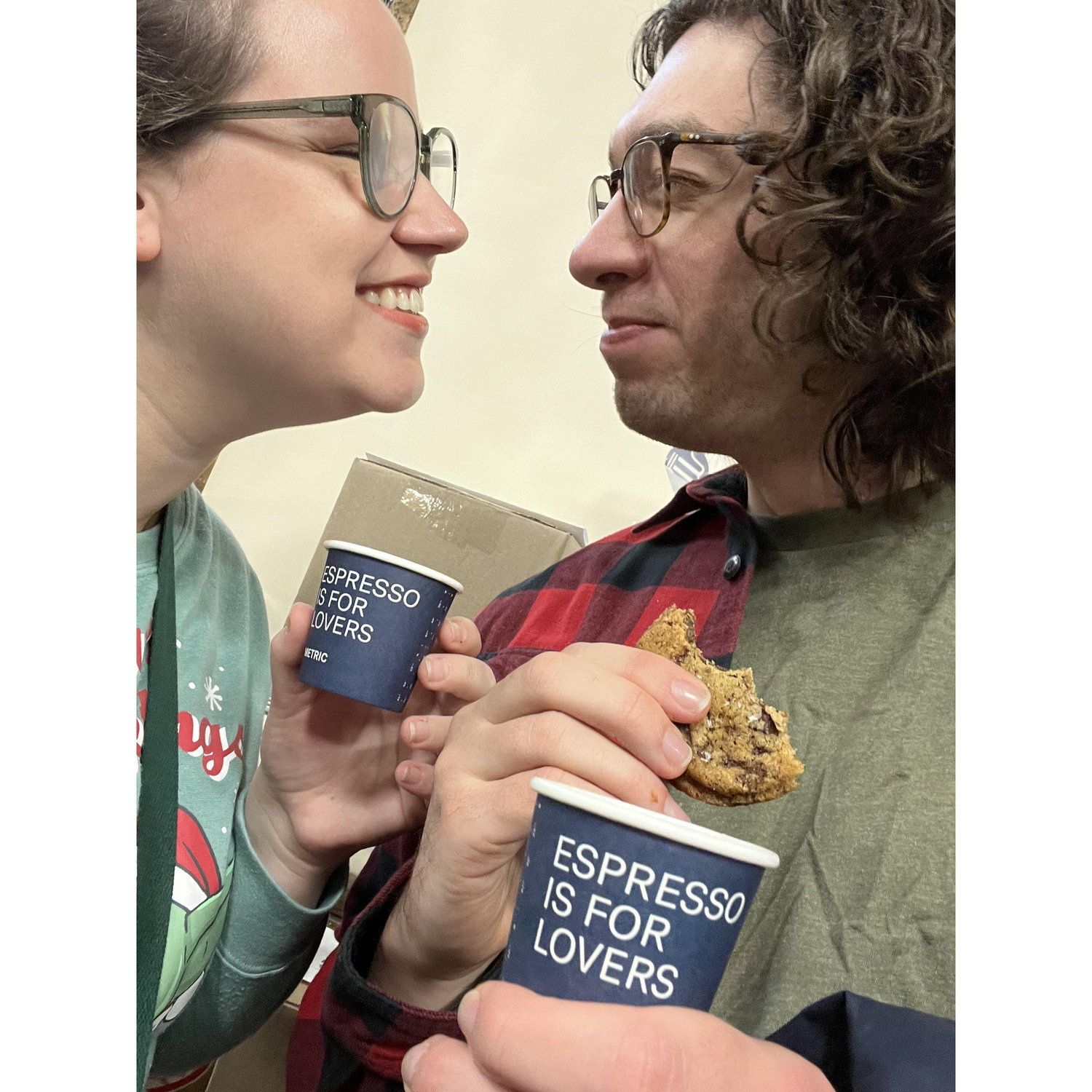 Espresso is for lovers, especially when they're us. It's hard to find us without coffee these days, whether Austin- or Metric-provided.