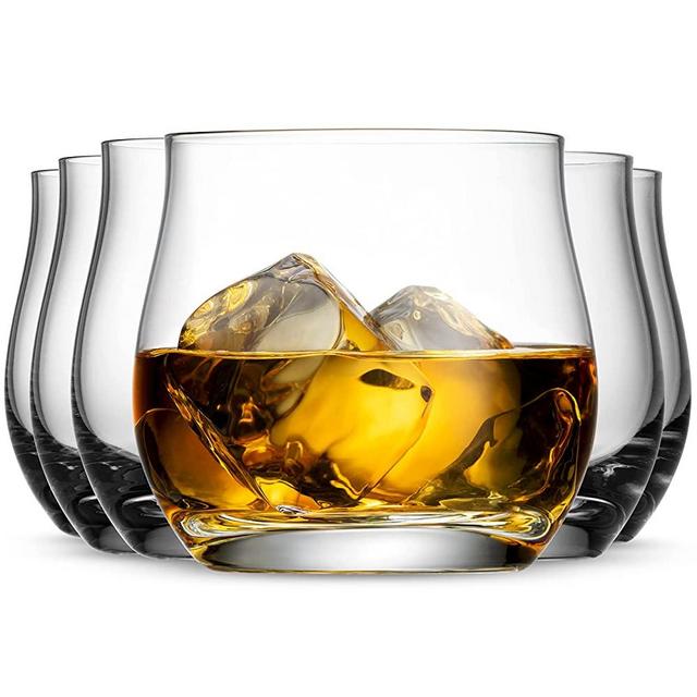 Whiskey Bar Glasses Set of 6 | Luxurious 10 Ounce Old Fashioned Glassware Set | Our Scotch & Bourbon Glass Tumblers Make A Great Gift Idea For Cocktail Enthusiasts |Rock Glasses Made in Europe
