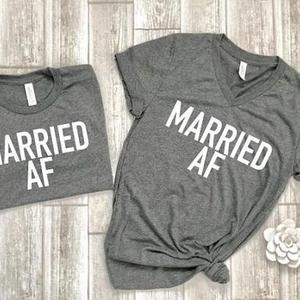 married AF shirts - wifey hubby shirts - honeymoon shirts - wifey t-shirt set - couples shirts - bride shirts - groom shirts free shipping