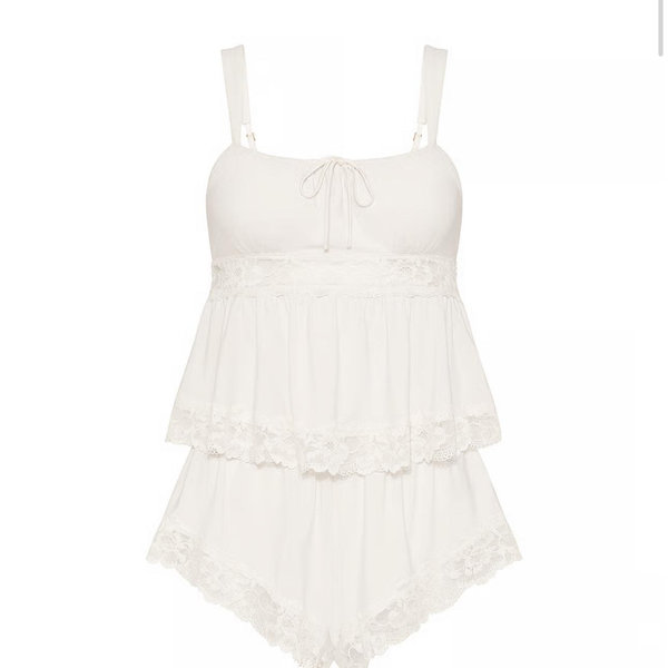SoSoft™ Modal Lace-Trim Bridal Cami Set