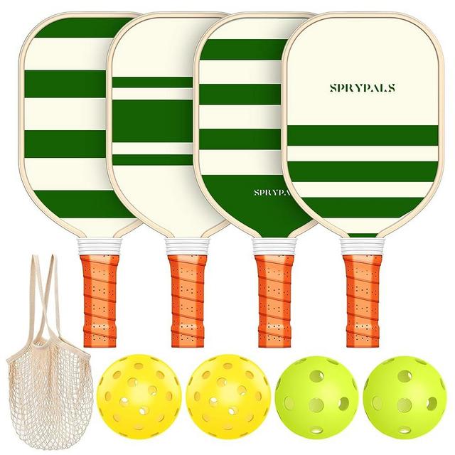 Pickleball Paddles Set,USAPA Approved Pickleball Paddles Set of 4 Premium Pickleball Paddle with 4 Pickleball Balls & 1 Carry Bag Gifts for Women Men Beginners& Intermediate Players