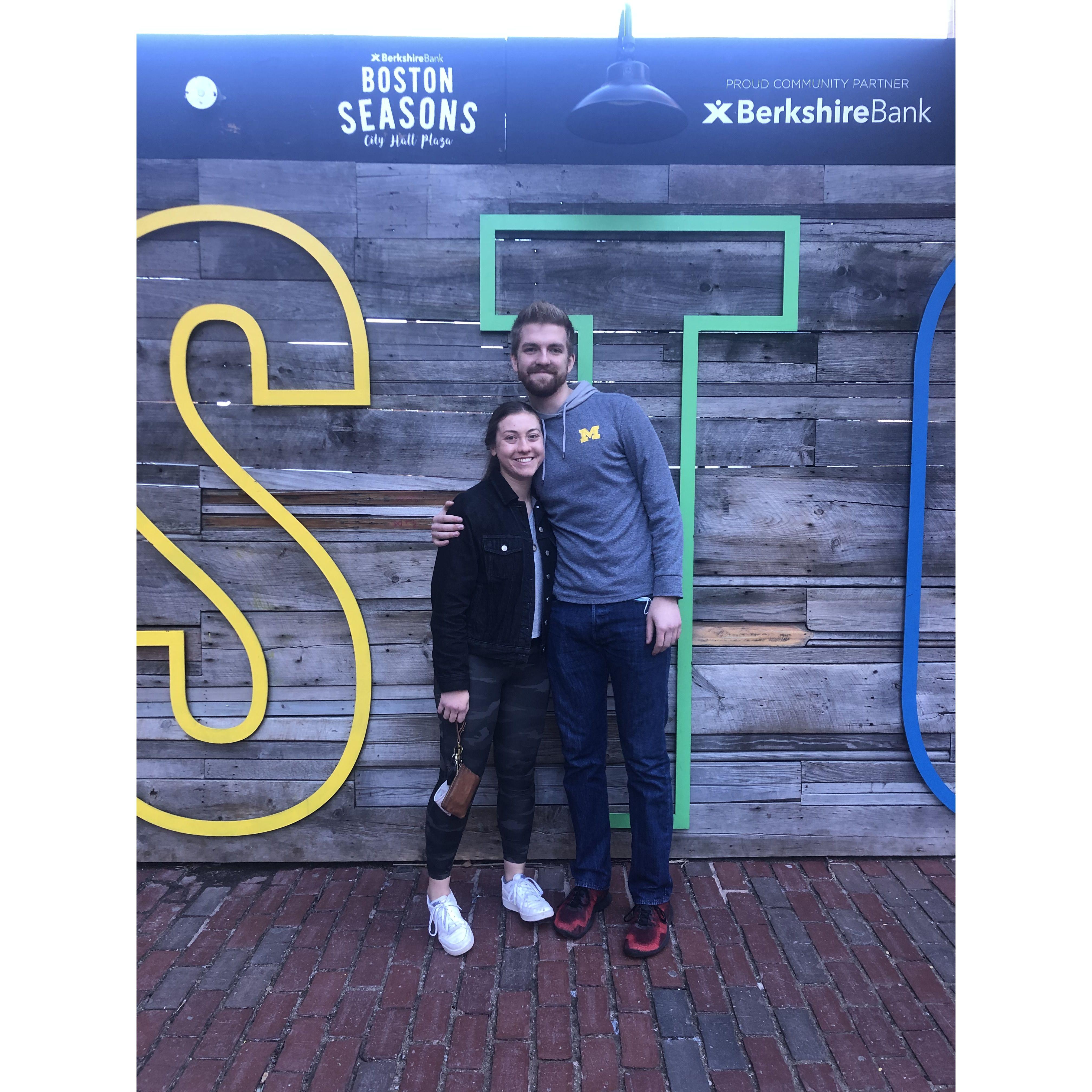 Our first picture together in the North End!