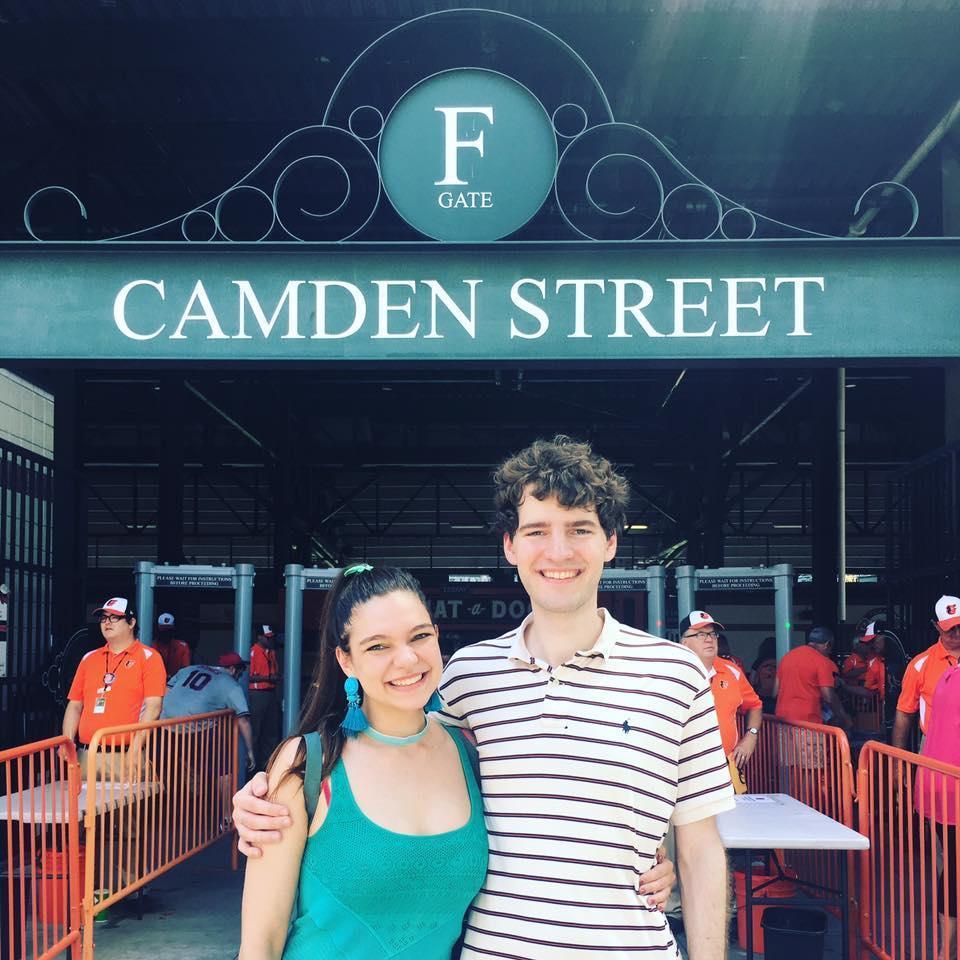 Jeva and Forrest are trying to visit all the Major League Ballparks. They went to Baltimore's Camden Yards in 2017.