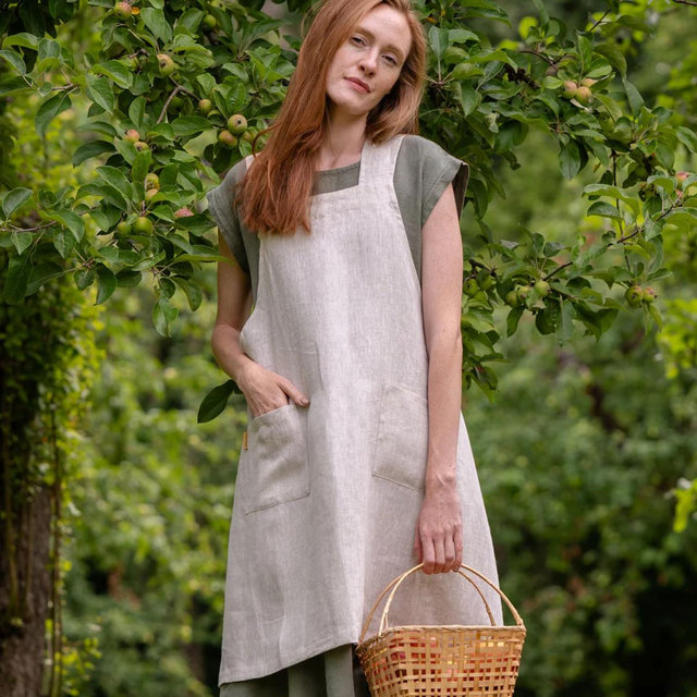 Linen Cooking Apron (L/XL)