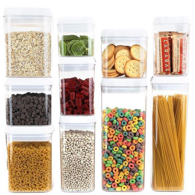 Homeries 10 Piece Storage Container Set, Durable, Stackable, BPA Free with Airtight Lids