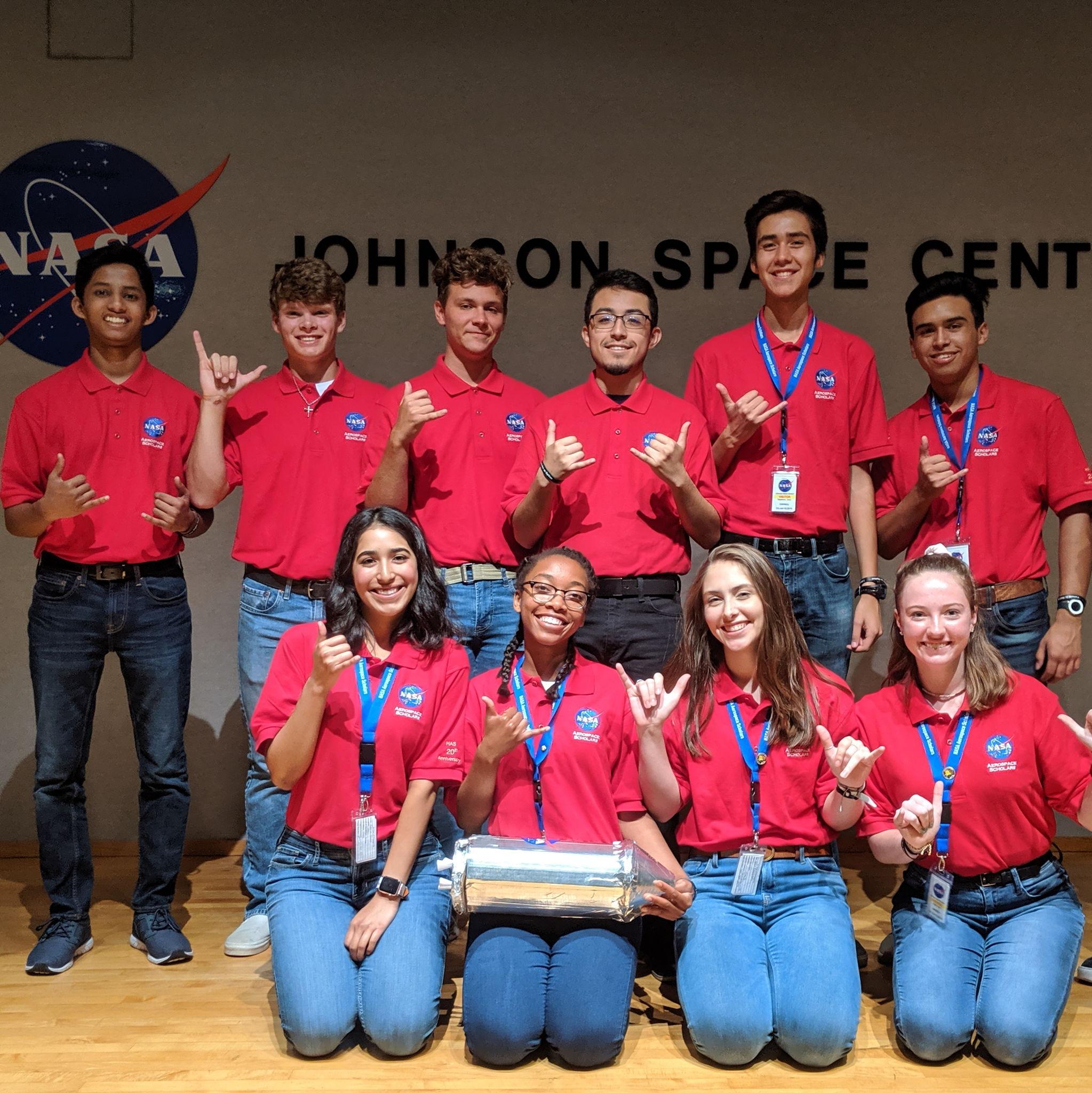 We met summer of 2019 at Johnson Space Center in Houston as a part of the NASA High School Aerospace Scholars program- see if you can spot us!