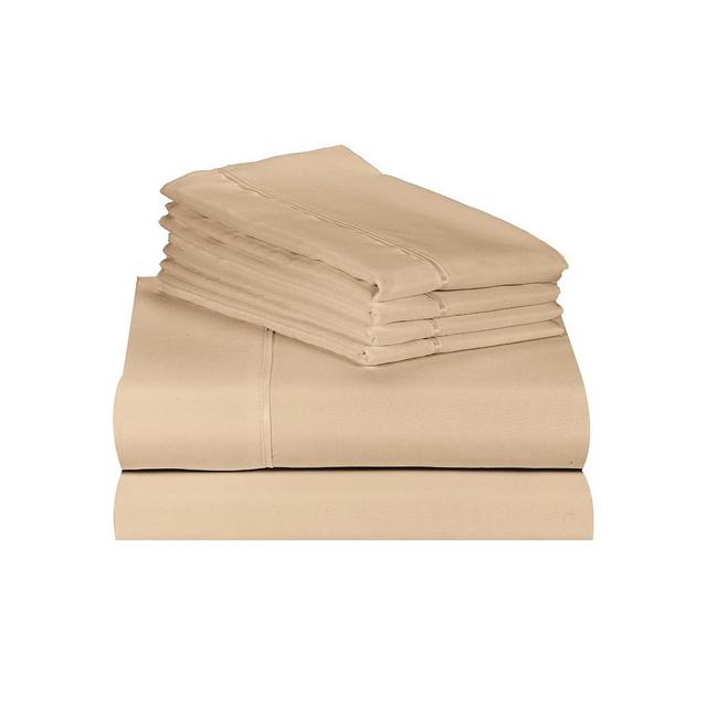 LuxClub King 6PC Rayon from Bamboo Solid Performance Sheet Set
