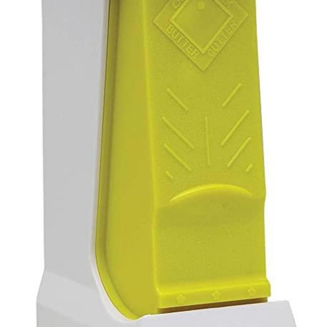 Inventions for Market One Click Stick Butter Cutter with Stainless Steel Blade, Yellow