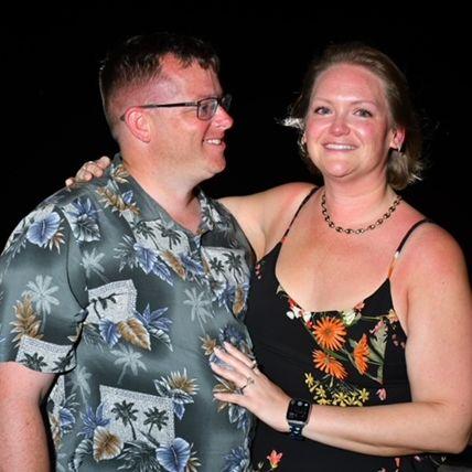 Happy tears after saying "yes!" This was April 9, 2025. Little did we know when touring venues the date we would pick would be 1 year and 1 day later- April 10, 2026.
