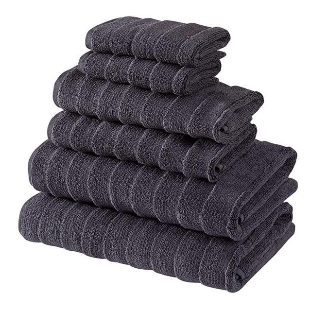 Bagno Milano Turkish Spa Towel Set, Non-GMO Turkish Cotton | Velvety Soft & Ultra-Absorbent (Grey, 6 pcs Towel Set)