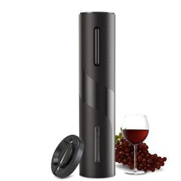 COKUNST Electric Wine Opener, Battery Operated Wine Bottle Openers with Foil Cutter, One-click Button Corkscrew Remover for Home Kitchen Party Wedding