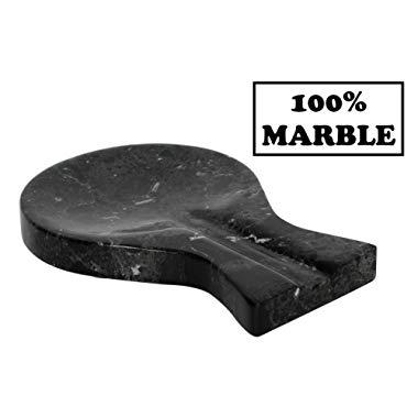 RADICALn Spoon Rest Handmade Marble Black Spatula Fork Ladle Utensil Rest - Non Wood Non Metal Cooking Spoon Organizer - Stove Top Chef Kitchen Tool Spoon Holder