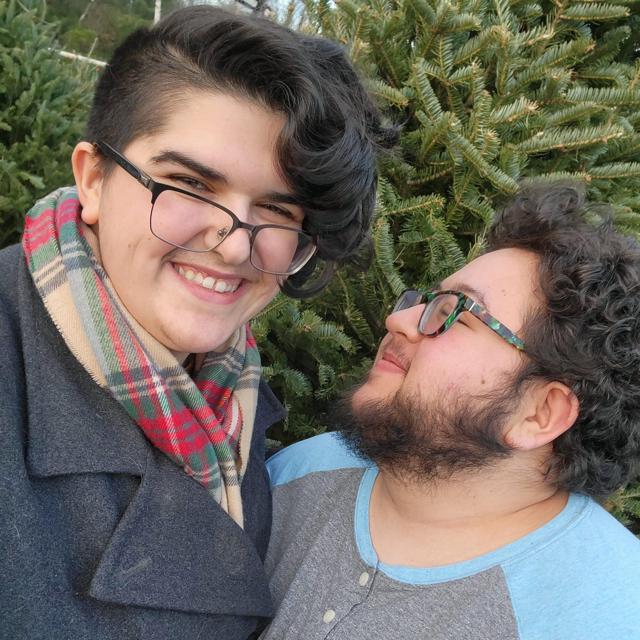 Snapped this pic while picking out our first Yule tree!