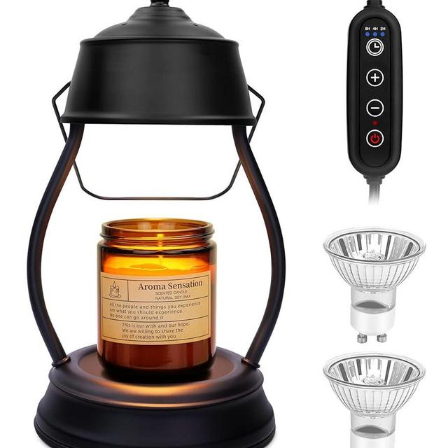 Candle Warmer Lamp, Dimmable Lantern Candle Warmer Timer, Homer Decor Candle Lamp Warmer for 3 Wicks Candles, Birthday Presents for Women, Large Lamp Candle Warmer Presents for Mom