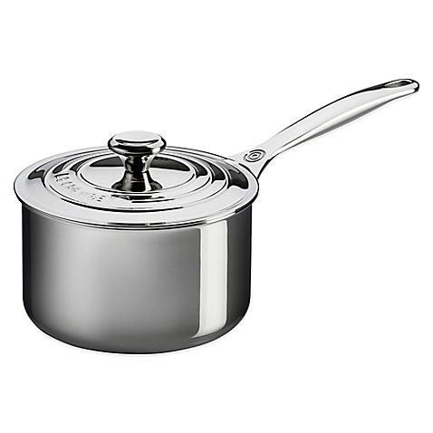Le Creuset® 2-Quart Tri-Ply Stainless Steel Covered Saucepan