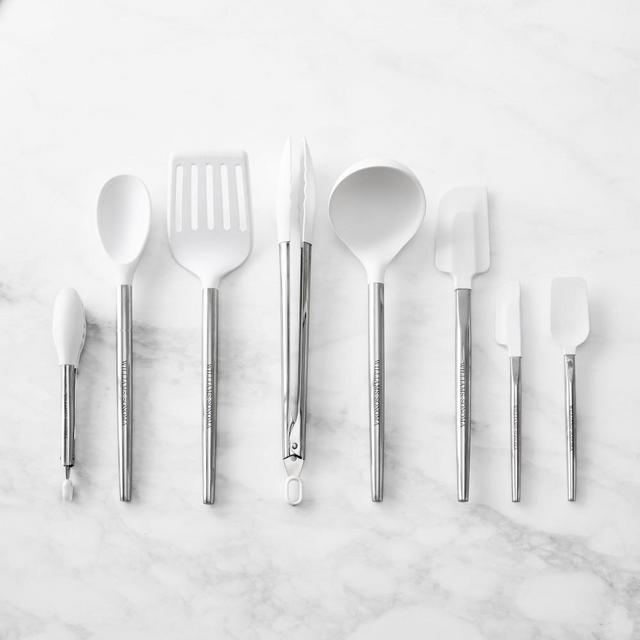 Williams Sonoma Stainless-Steel Silicone Utensils, Set of 7, White