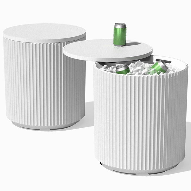 Veradek Outdoor Cooler Side Table - 2 in 1 - Designed for use as Outdoor Side Table, Patio Decor and Ice Chest