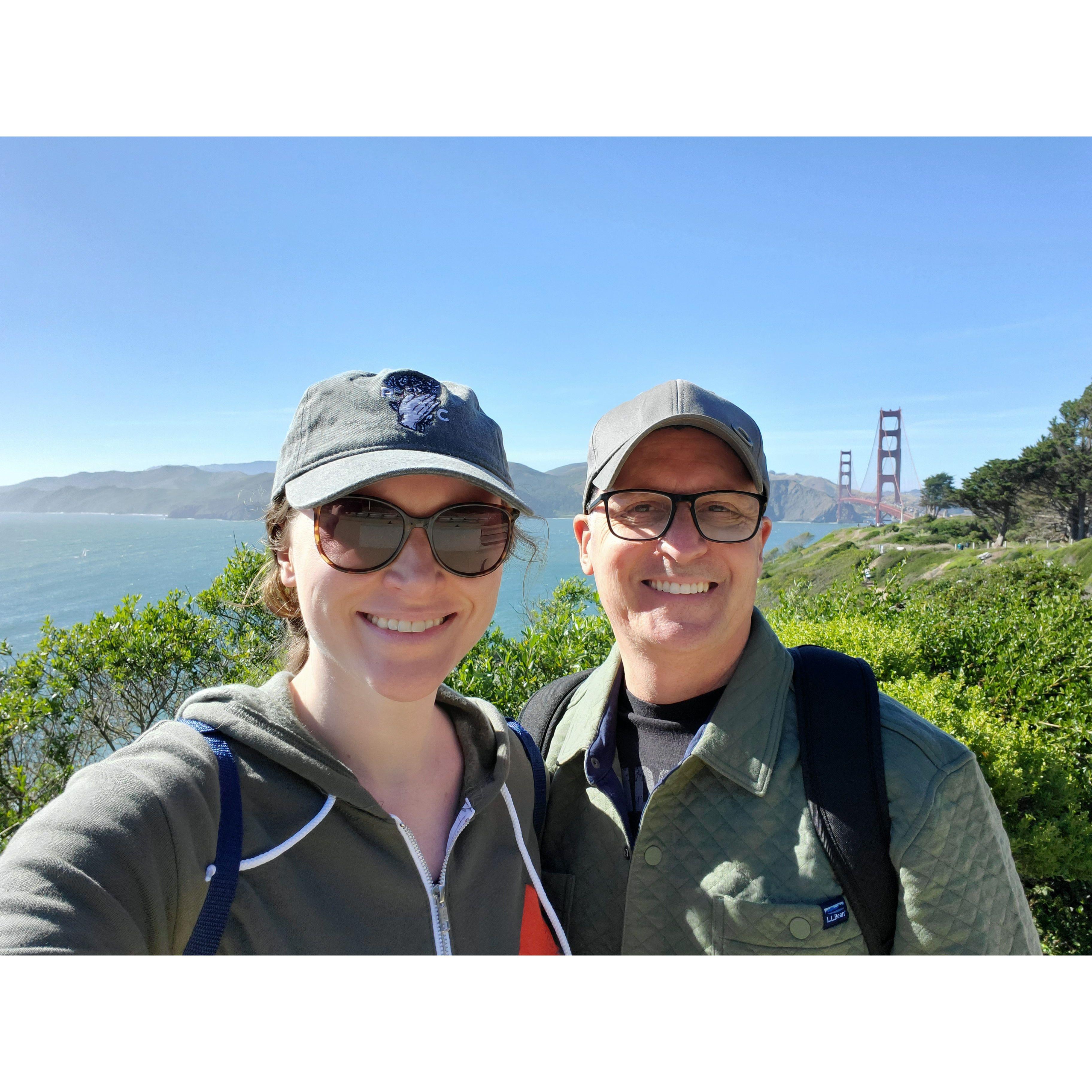 San Francisco in our unintentionally matching outfits :)