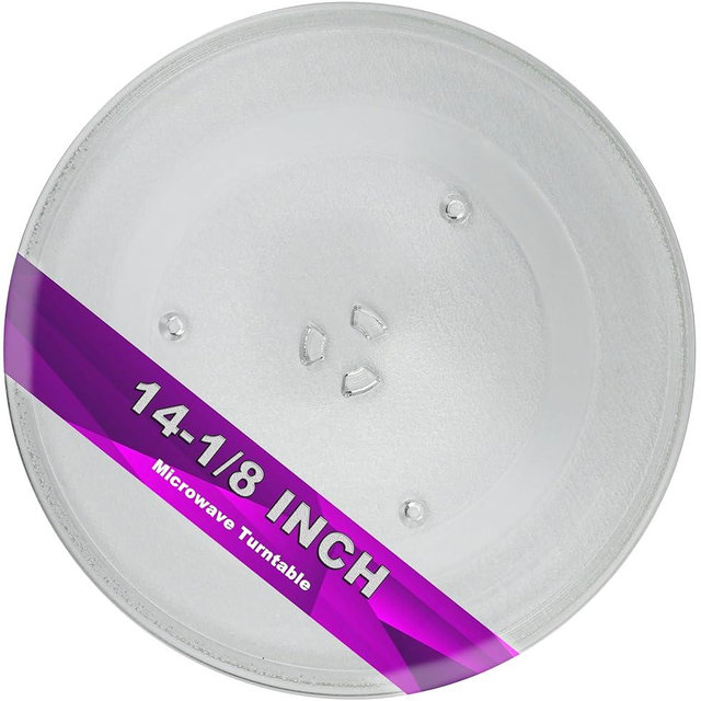 14-1/8" Microwave Glass Turntable Tray works for Samsung DE74-20002B DE74-20002A DE7420002 1150157 MC7698W ME1460SB MG14H3020CM MG7980W MS1470WA PS4234950 Microwave Oven Cooking Plate