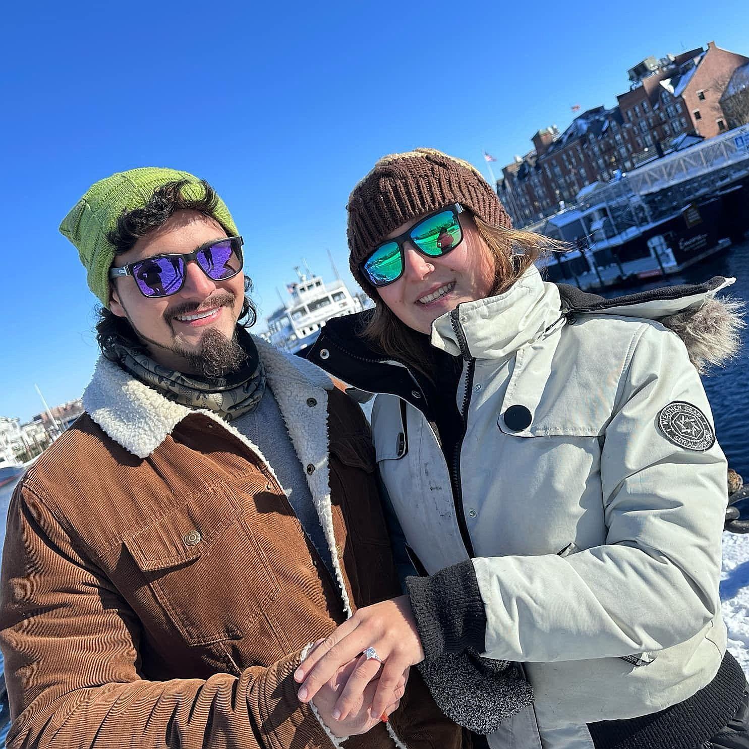 Saying "I do" on the coldest day in 2024, which bothered none of us