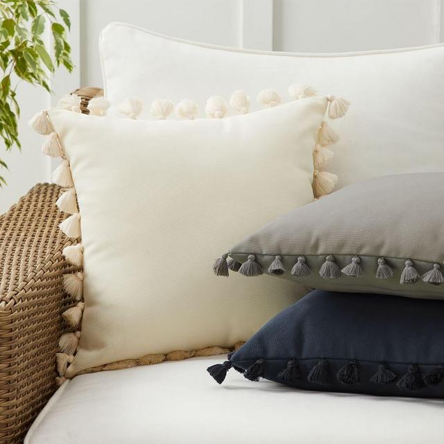 Tassel Trim Indoor/Outdoor Pillows