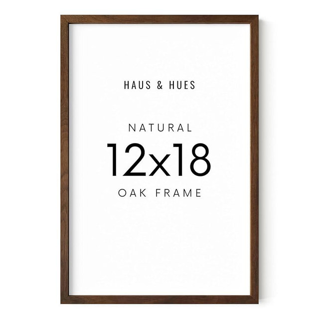 HAUS AND HUES Standalone Walnut Oak Frame Set of 1-12x18
