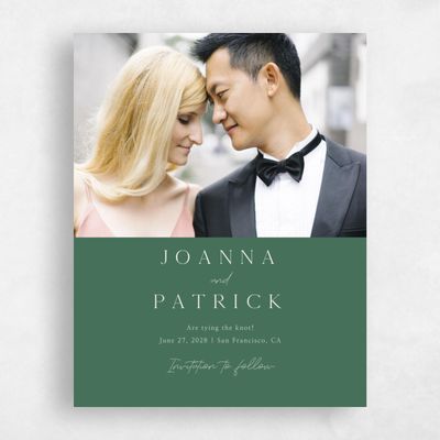 Hunter, Green Wedding Save the Date - Sivas Photo
