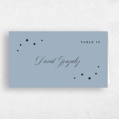 Powder Blue Wedding Place Card - Emery