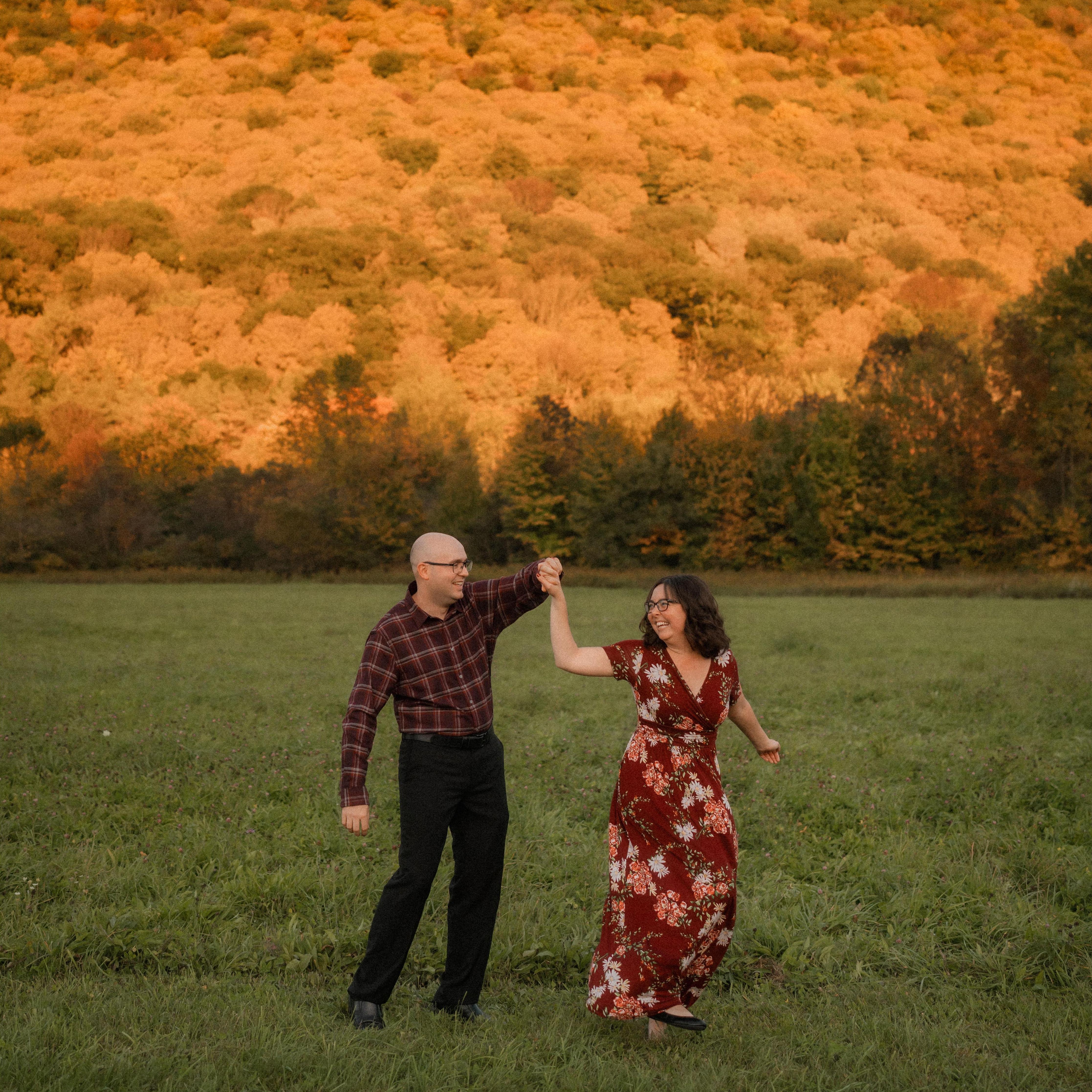 Labrador Hollow Unique Area. October 2023. Engagement photo session with Kat and Corey.