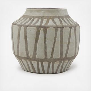 Two-Tone Terracotta Vase