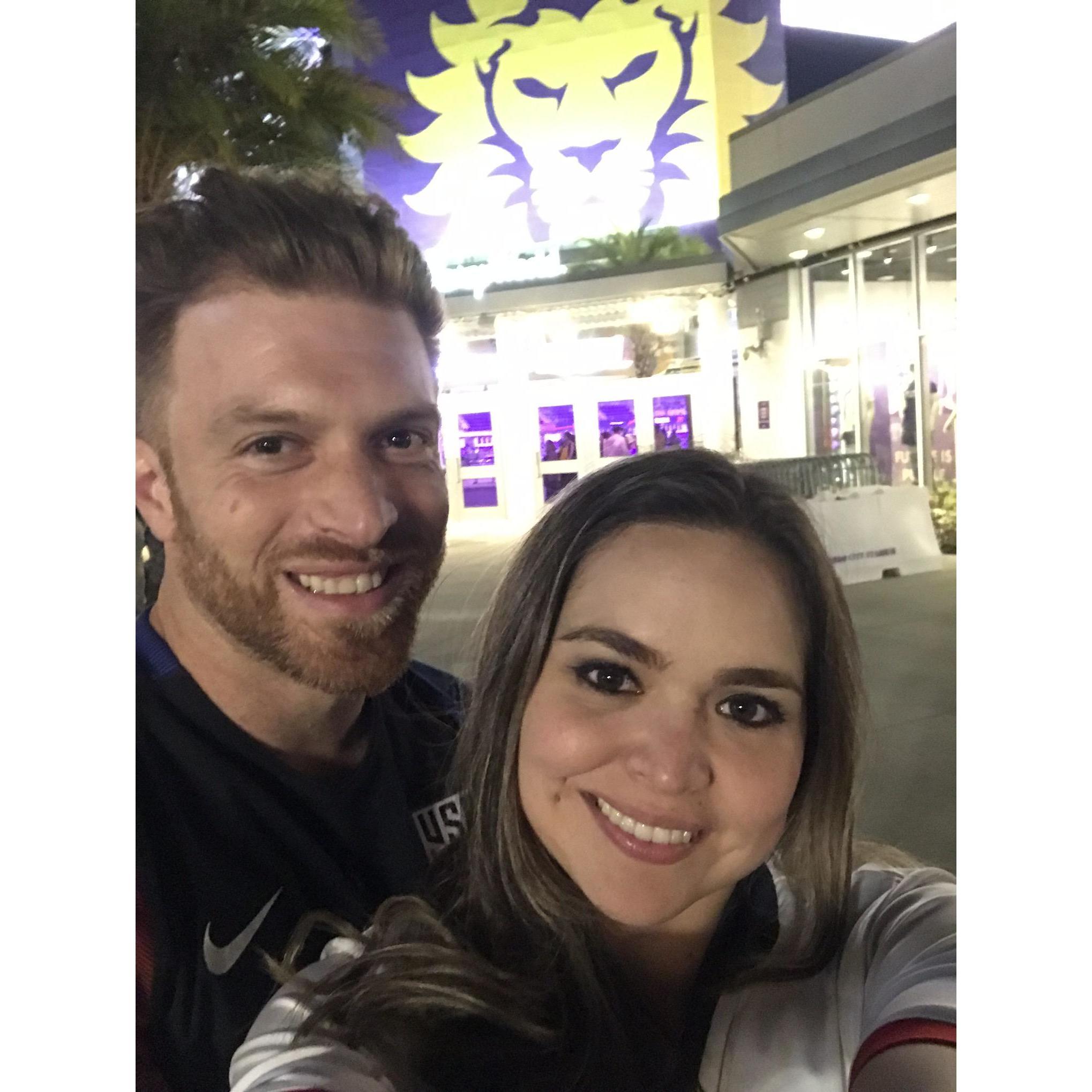 Our first official DATE.. Soccer game USA Vs Ecuador! arriba USA!