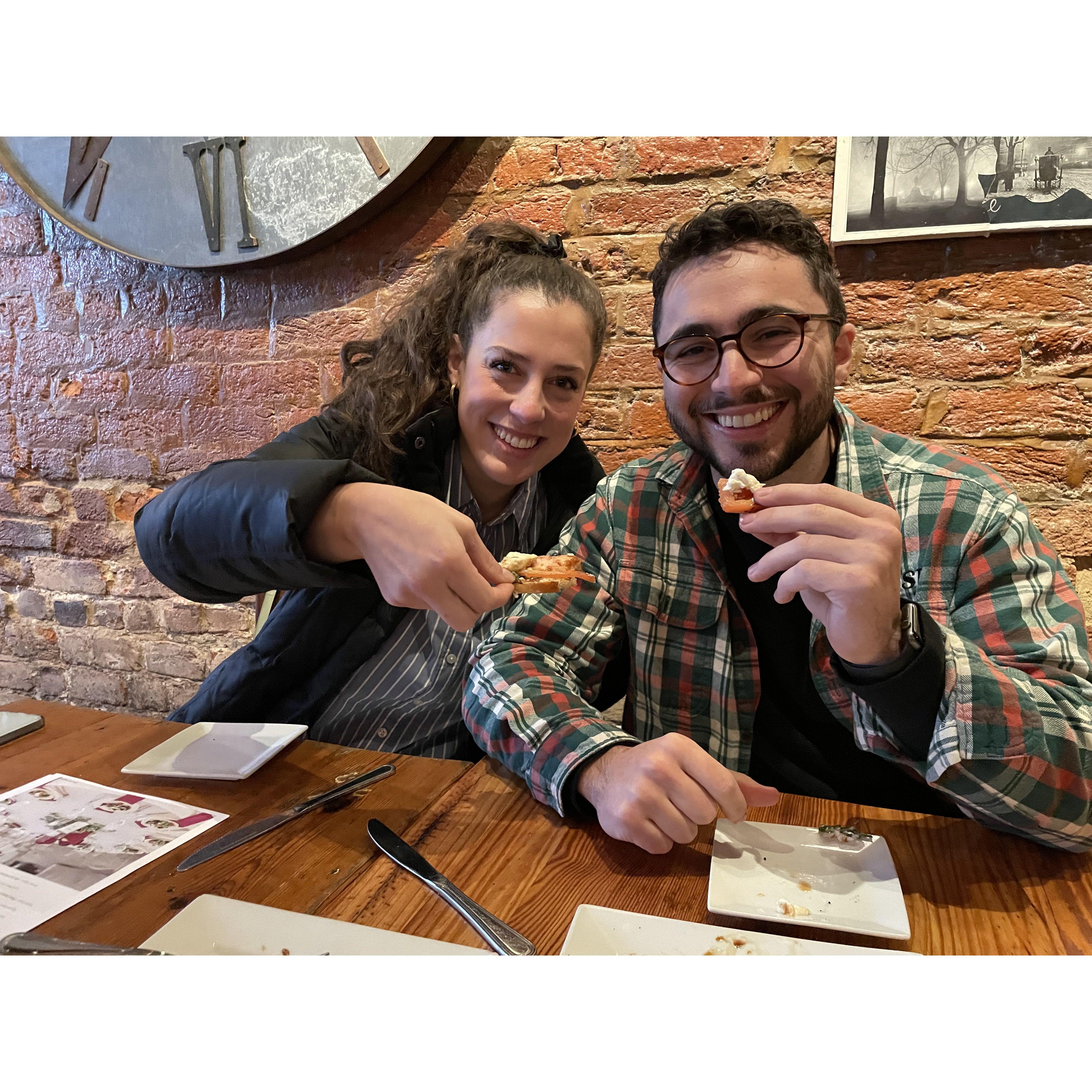 Wedding menu tasting, December 2022