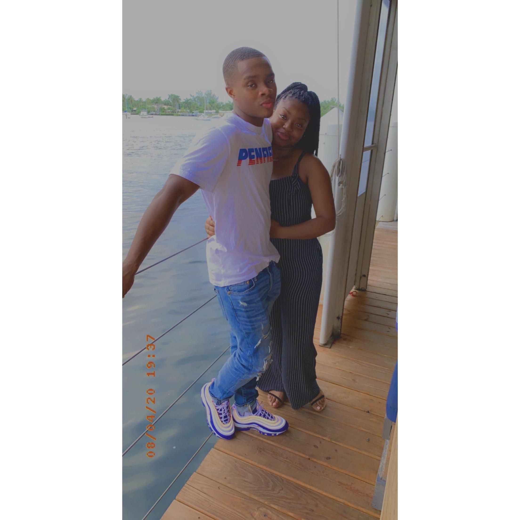 Our first date.