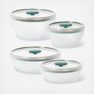 8-Piece Frosted Glass Cookware & Storage Set