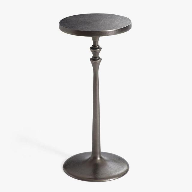 Round 9.5" Metal Cocktail Table, Bronze