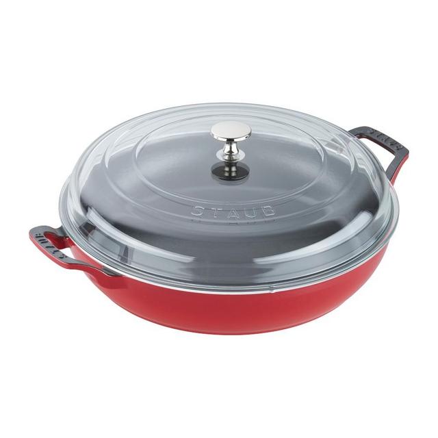 Staub Enameled Cast Iron Everything Pan, 3 1/2-Qt., Cherry
