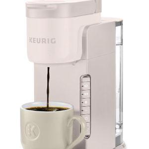 Keurig K-Express Single Serve K-Cup Pod Coffee Maker, 3 Brew Sizes, Strong Button Feature, 42oz Removable Reservoir, Warm Stone