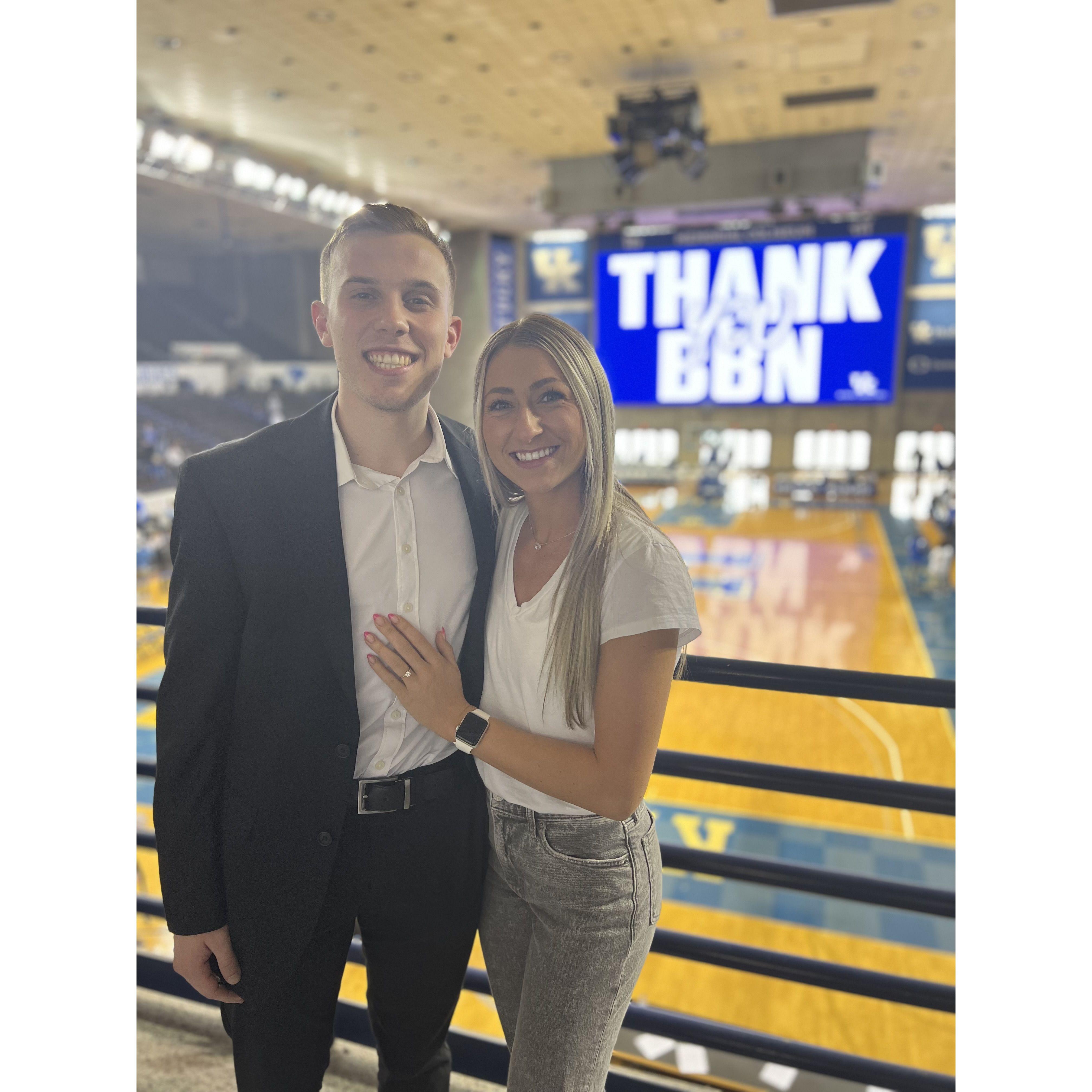 February 26, 2023: E's Senior day where he was honored for all the work he has done for the UK girls basketball team