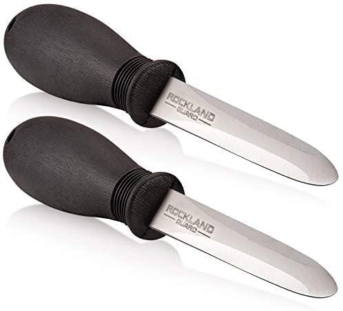 Rockland Guard Oyster Knife Shucker with Non-Slip Easy To Grip Handle (2 Pack)