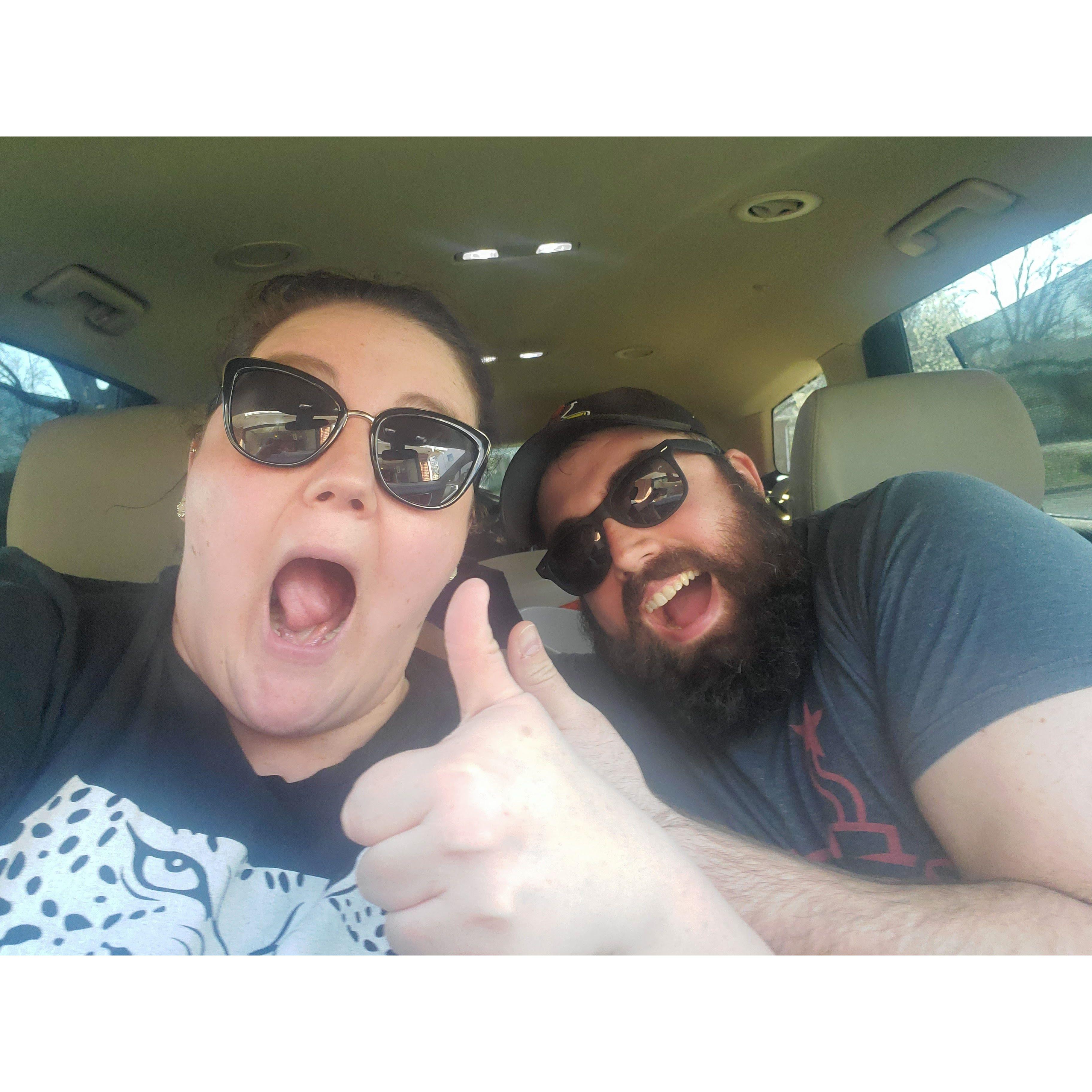 We made it back home, and were clearly very excited about it!
