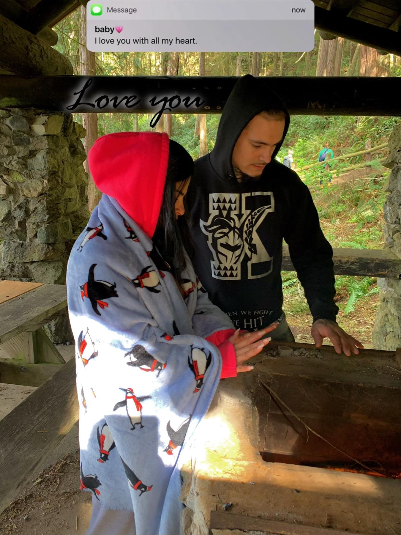 Making fires to keep warm at Deception pass.