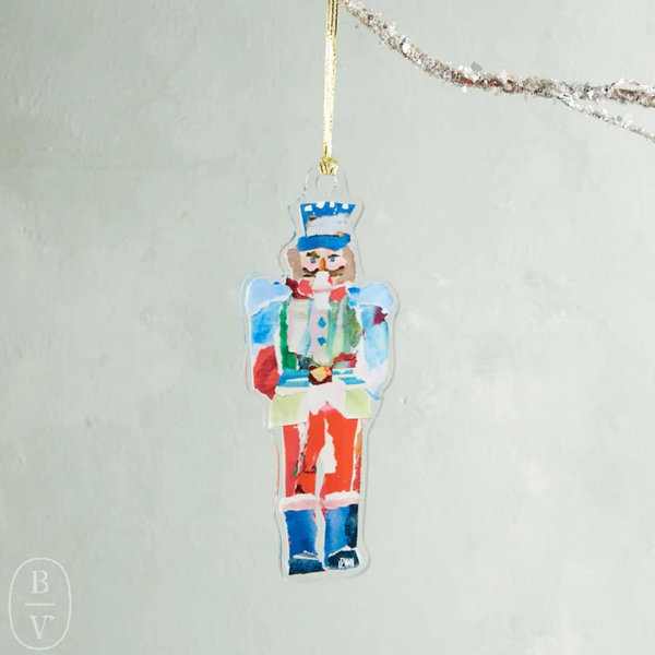 ACRYLIC NUTCRACKER ORNAMENT-BLUE JACKET