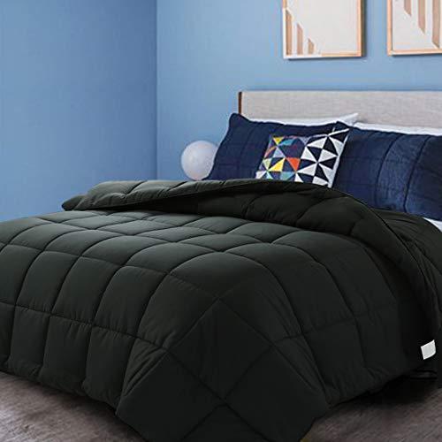 CottonHouse Queen Size All Season Comforter Breathable Hypoallergenic Reversible Quilted Darkgrey Duvet Insert Down Alternative Fill with Corner tabs,Machine Washable