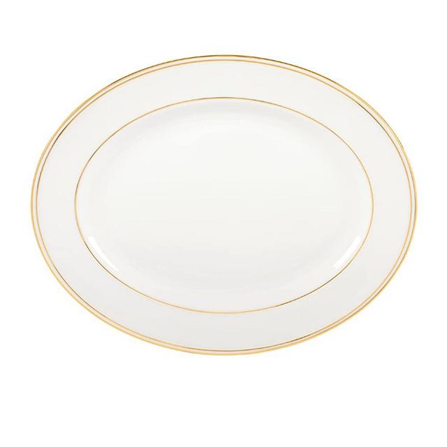 Lenox 100110442 Federal Gold 13" Oval Serving Platter, White