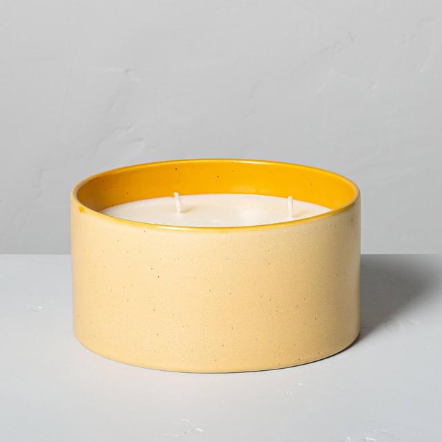 20.8oz Golden Hour Two-Tone 4-Wick Ceramic Seasonal Candle - Hearth & Hand™ with Magnolia