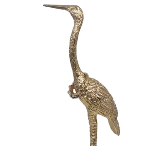 Metal Crane Ring Holder Stand for Jewelry, Engagement and Wedding Ring Display, Gold Decorative Ornaments Home Decor for Living Room, Bedroom, Desktop, Cabinets